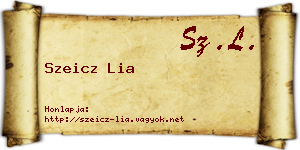 Szeicz Lia névjegykártya